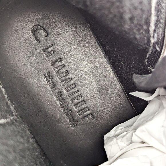 La Canadienne Wmn Lentina Black Leather Buckle Riding Equestrian Boots Sz 10 - Picture 6 of 10